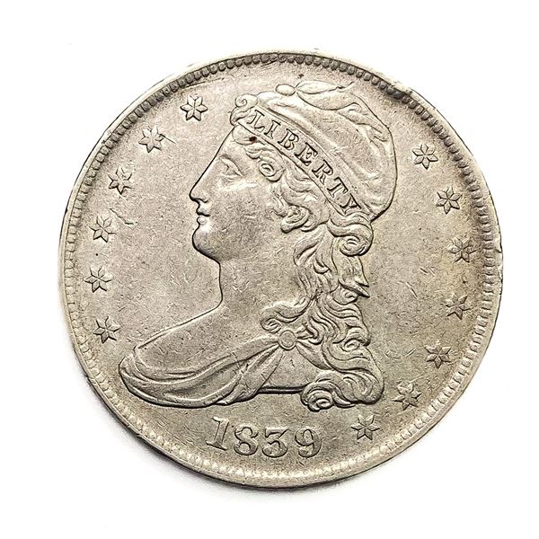 1839 Capped Bust Half Dollar AU