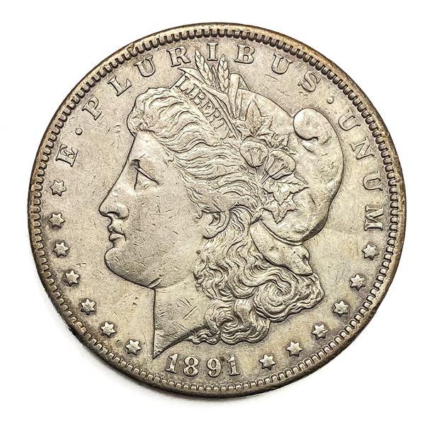 1891-CC Morgan Silver Dollar AU