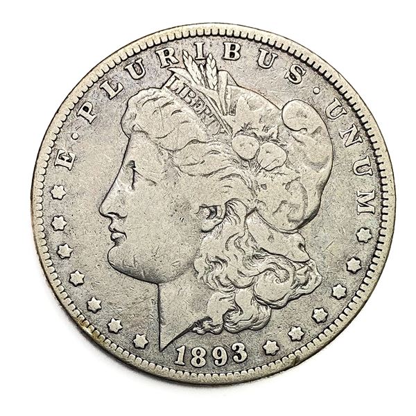 1893-O Morgan Silver Dollar Avg Circ
