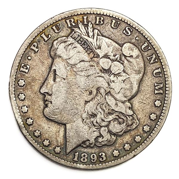1893-CC Morgan Silver Dollar Avg Circ