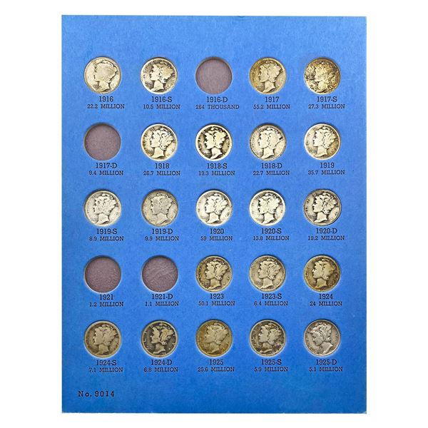 1916-1945 Mercury Dime Collection [70 Coins]