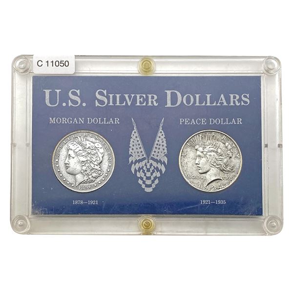 1896-1923 US Silver Dollar 2 Coin Set [2 Coins]