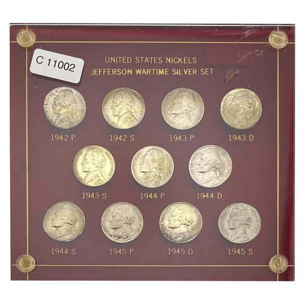 1942-1945 Gem BU Silver War Nickel Set [11 Coins]