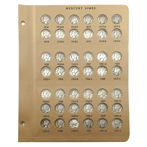 1916-1945 Complete Mercury Dime Set [73 Coins]