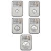 Image 1 : 2017 Mexico 1/20oz-1oz Proof Silver Set [5 Coins] NGC PF70 DCAM