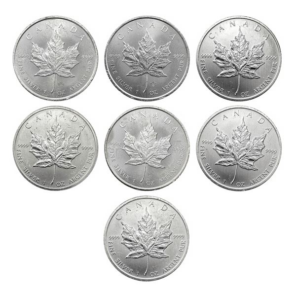 2011-2014 Gem BU Canada Silver Maple Leafs Lot [7 Coins]
