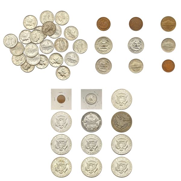 1865-1967 [43] Better U.S. Type Coins (& BU Merc 10c)