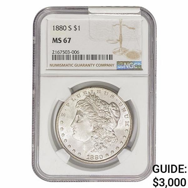 1880-S Morgan Silver Dollar NGC MS67