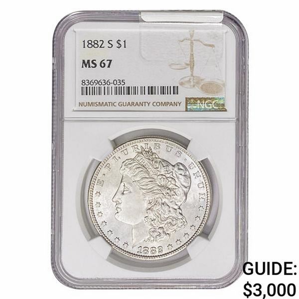 1882-S Morgan Silver Dollar NGC MS67