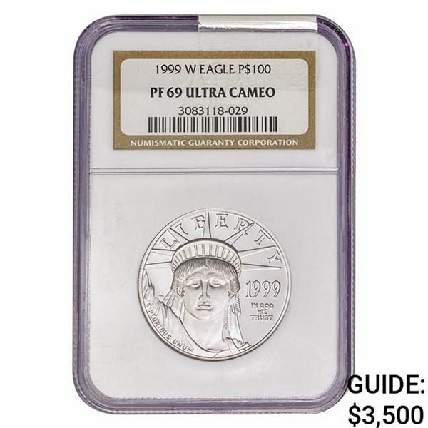 1999-W 1oz Platinum $100 Eagle NGC PF69 UC