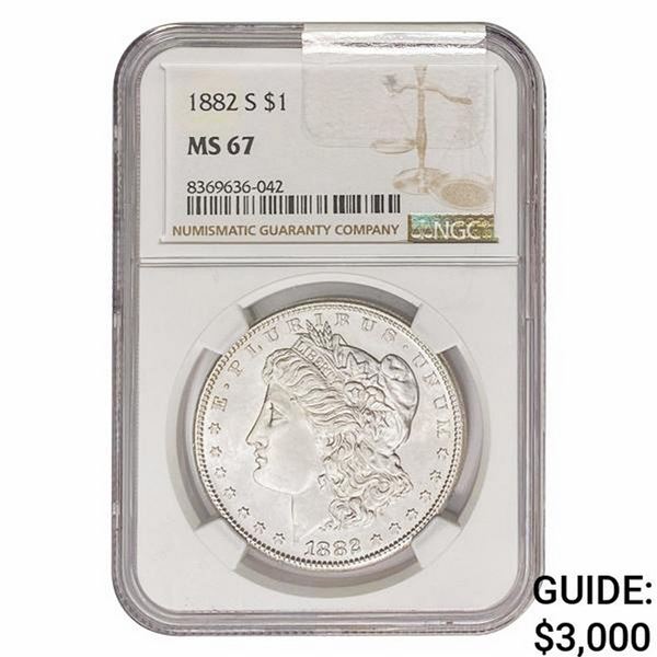 1882-S Morgan Silver Dollar NGC MS67