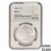 Image 1 : 1881-S Morgan Silver Dollar NGC MS67