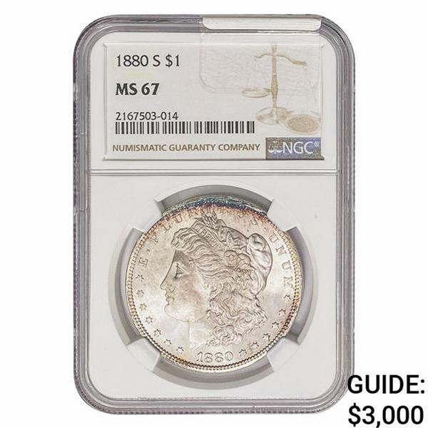 1880-S Morgan Silver Dollar NGC MS67