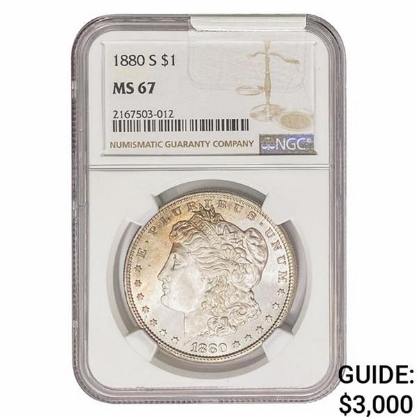 1880-S Morgan Silver Dollar NGC MS67