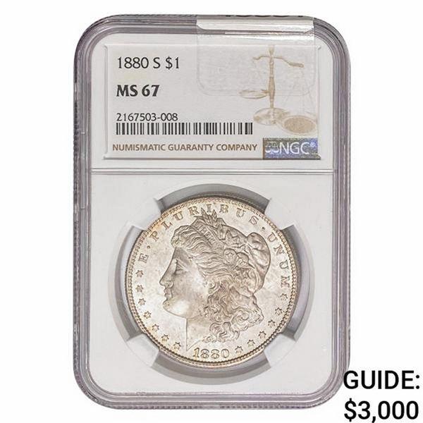 1880-S Morgan Silver Dollar NGC MS67