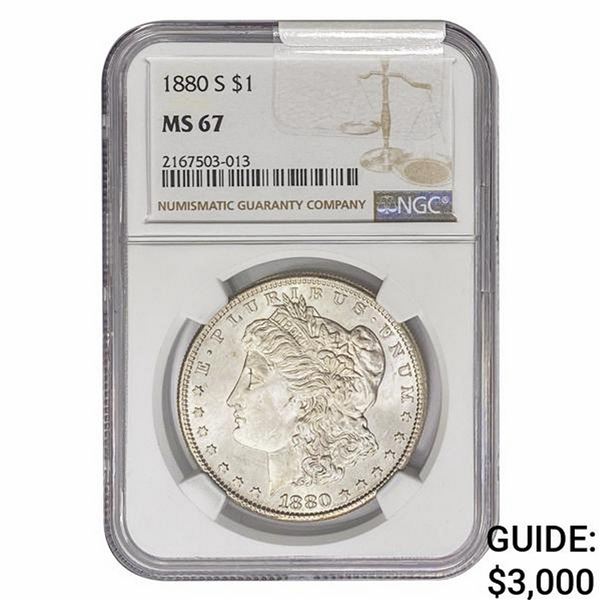 1880-S Morgan Silver Dollar NGC MS67