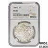 Image 1 : 1881-S Morgan Silver Dollar NGC MS67