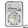 Image 1 : 1881-S Morgan Silver Dollar NGC MS67