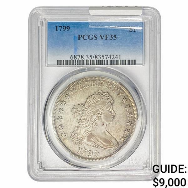 1799 Draped Bust Dollar PCGS VF35