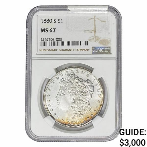 1881-S Morgan Silver Dollar NGC MS67