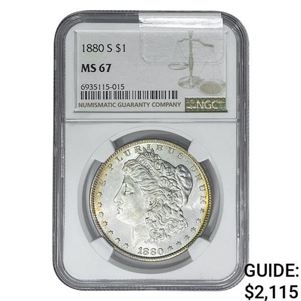 1880-S Morgan Silver Dollar NGC MS67