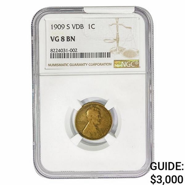 1909-S VDB Wheat Cent NGC VG8 BN