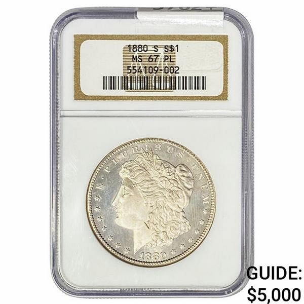 1880-S Morgan Silver Dollar NGC MS67 PL