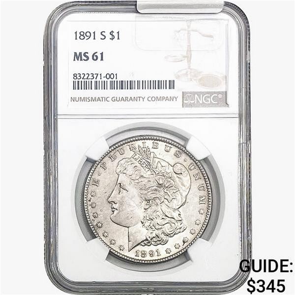 1891-S Morgan Silver Dollar NGC MS61