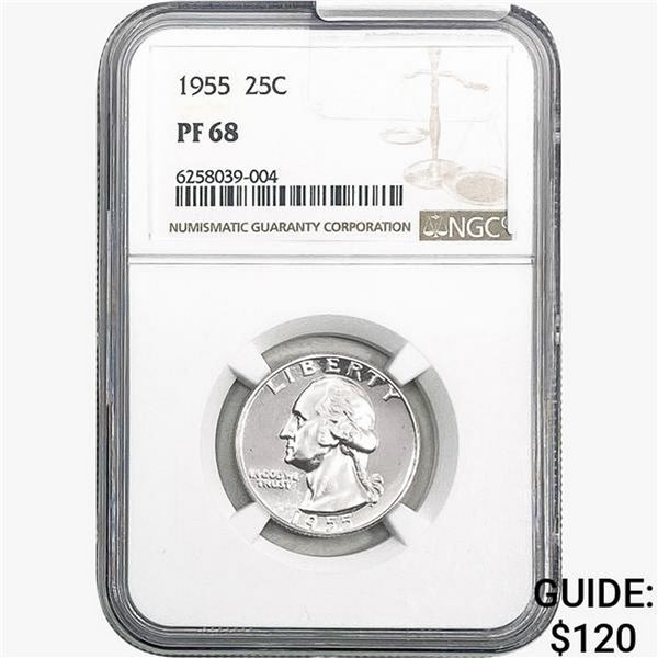 1955 Washington Silver Quarter NGC PF68