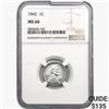 Image 1 : 1943 Wheat Cent NGC MS66