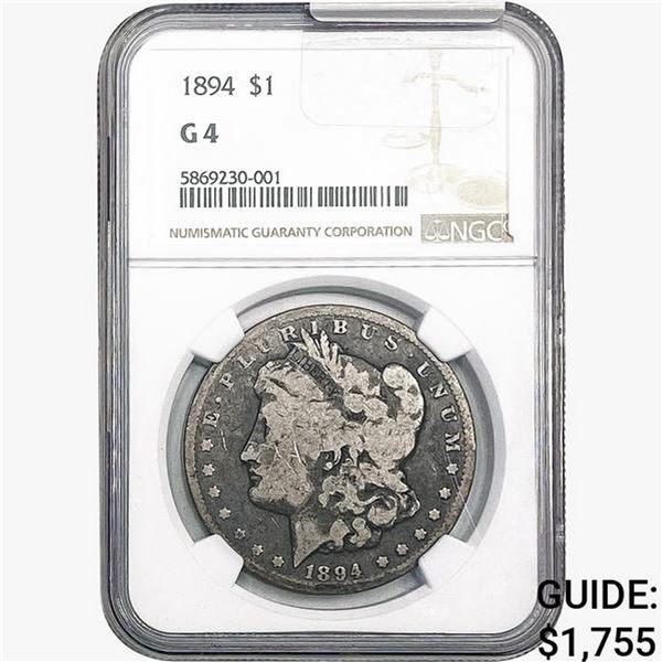 1894 Morgan Silver Dollar NGC G4