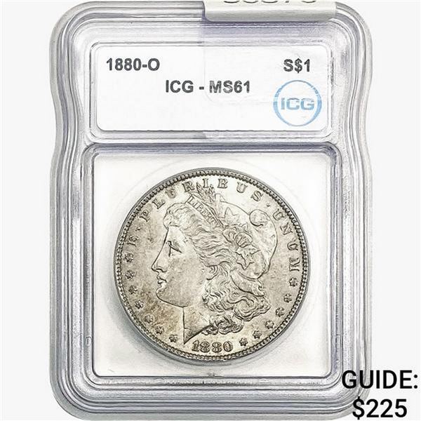 1880-O Morgan Silver Dollar ICG MS61