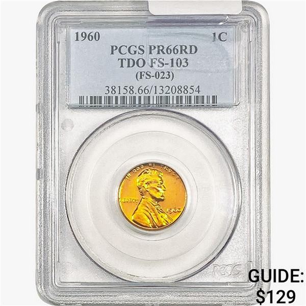 1960 Lincoln Memorial Cent PCGS PR66 RD TDO FS-103
