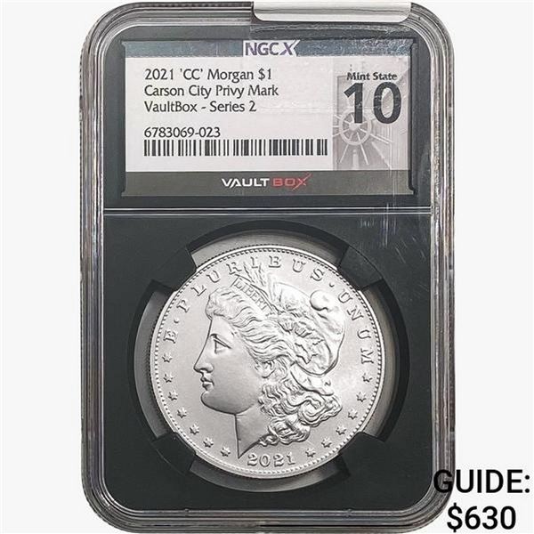2021-CC Morgan Silver Dollar NGCX MS10 Vault Box
