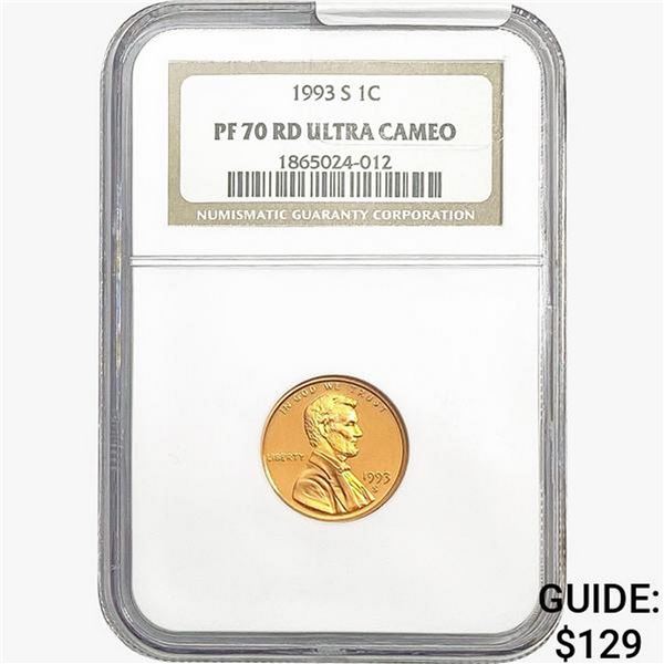 1993-S Lincoln Memorial Cent NGC PF70 RD UC