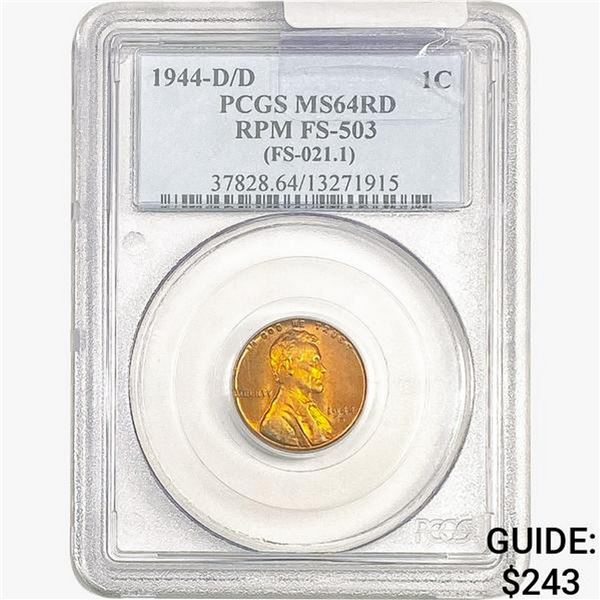 1944-D/D Wheat Cent PCGS MS64 RD RPM FS-503