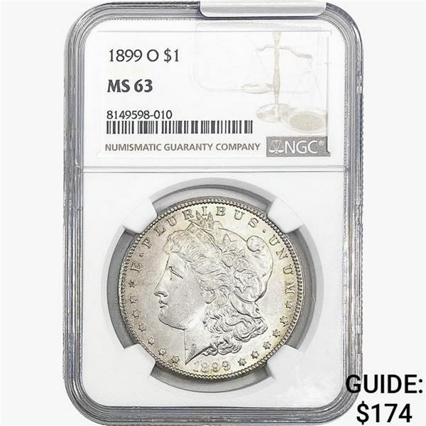 1899-O Morgan Silver Dollar NGC MS63