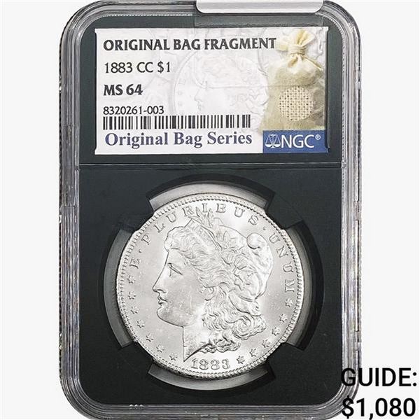1883-CC Morgan Silver Dollar NGC MS64 Bag Fragment