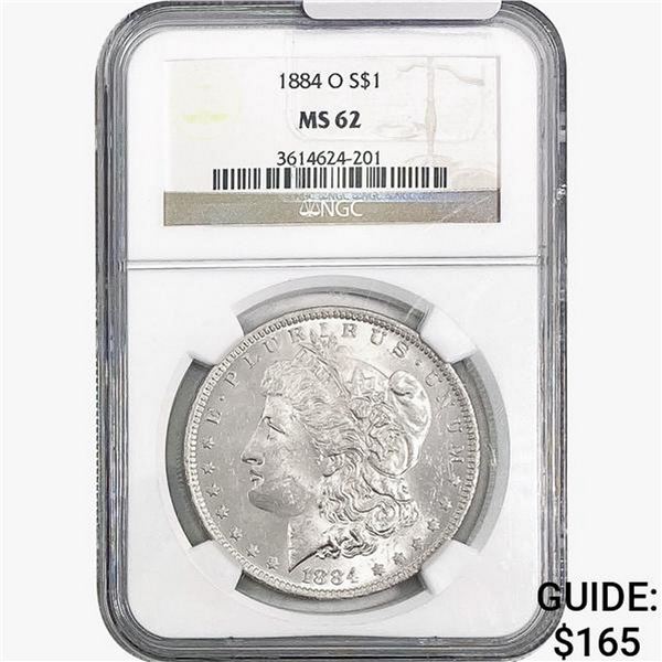 1884-O Morgan Silver Dollar NGC MS62