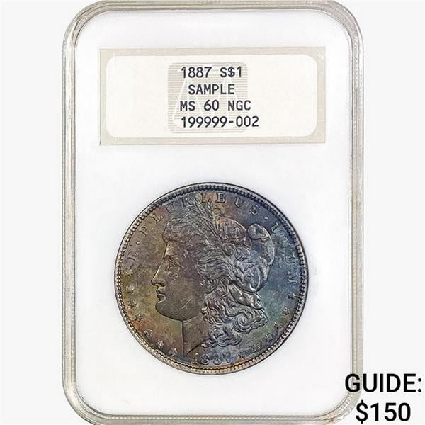 1887 Morgan Silver Dollar NGC MS60 Sample