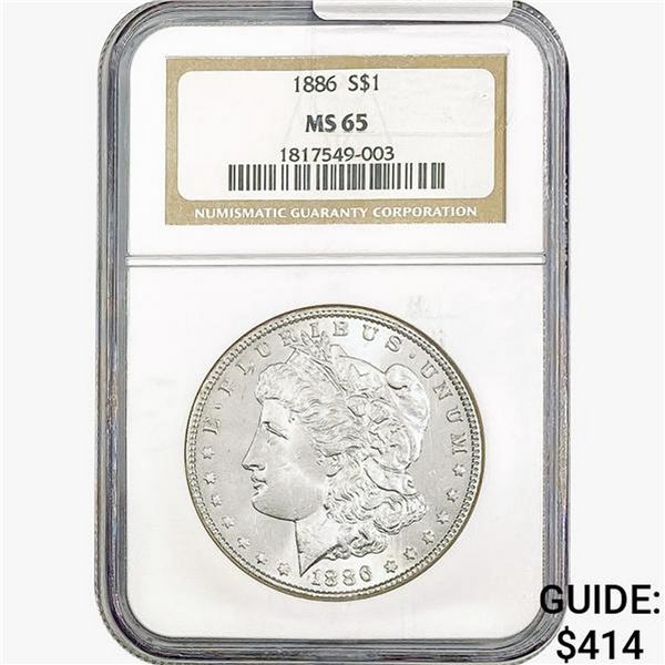 1886 Morgan Silver Dollar NGC MS65