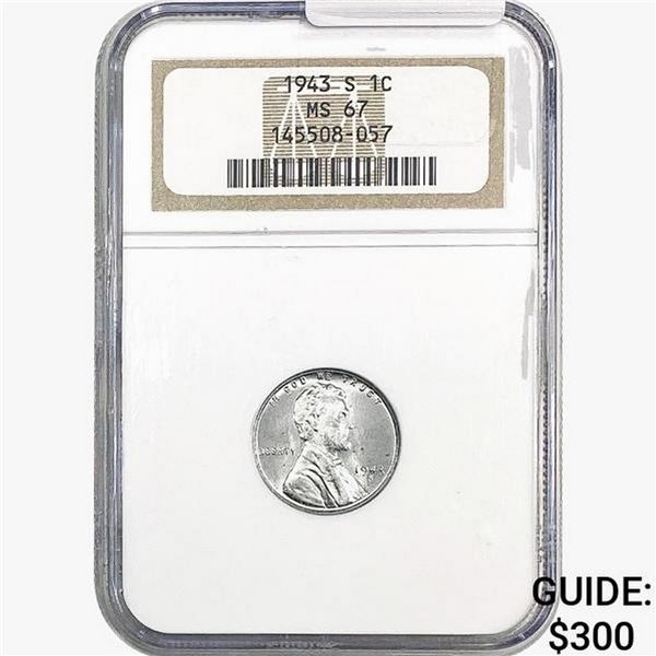 1943-S Wheat Cent NGC MS67
