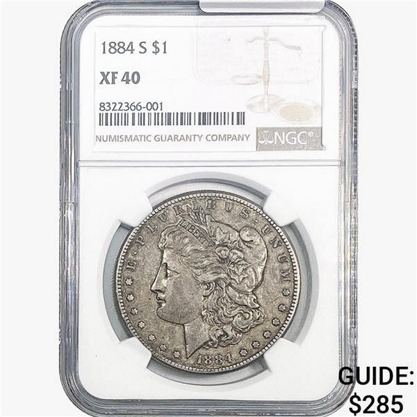 1884-S Morgan Silver Dollar NGC XF40