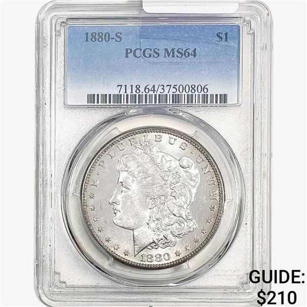 1880-S Morgan Silver Dollar PCGS MS64