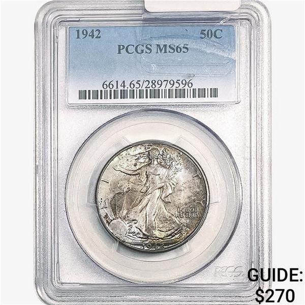1942 Walking Liberty Half Dollar PCGS MS65