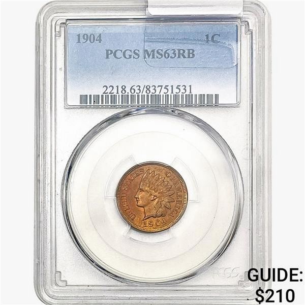 1904 Indian Head Cent PCGS MS63 RB