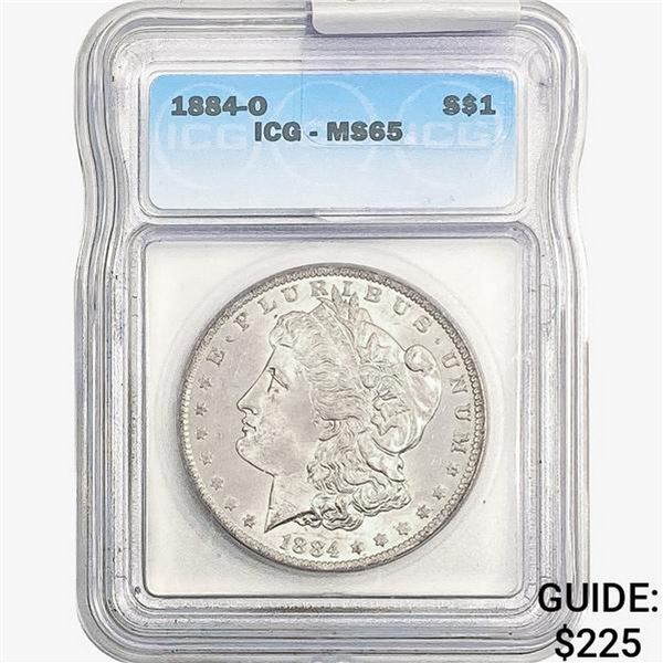 1884-O Morgan Silver Dollar ICG MS65