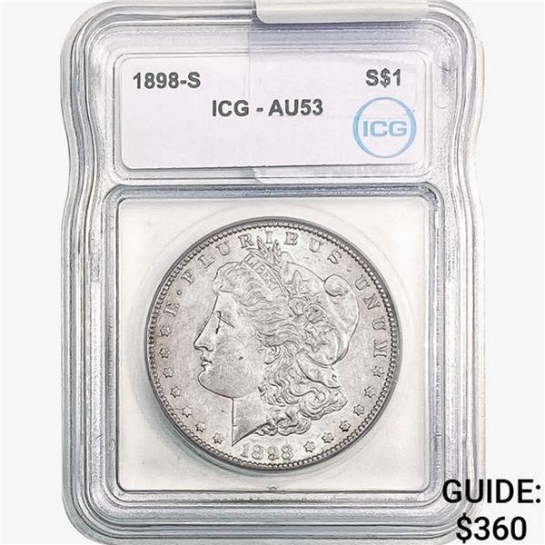 1898-S Morgan Silver Dollar ICG AU53
