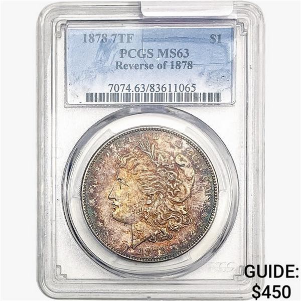 1878 REV78 Morgan Silver Dollar PCGS MS63