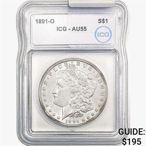 1891-O Morgan Silver Dollar ICG AU55